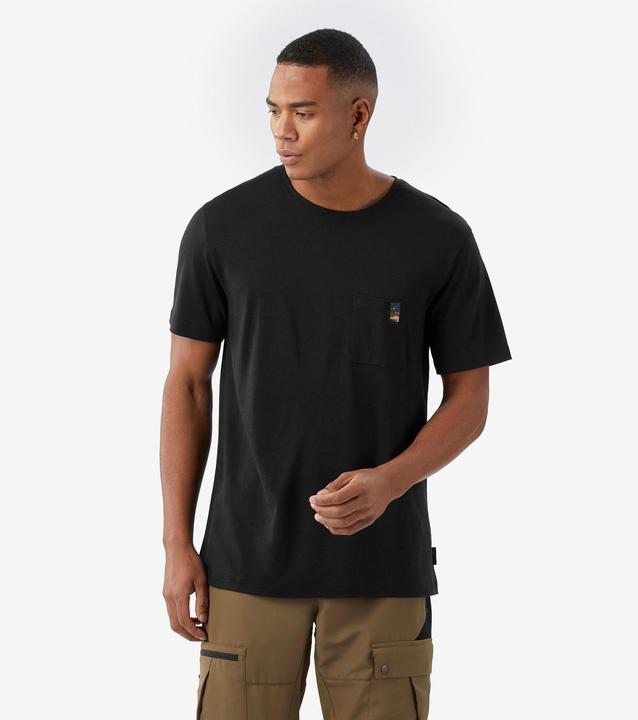 Image du produit Simond T-shirt manches courtes 100 % laine mérinos homme, Merino 100% noir (L)