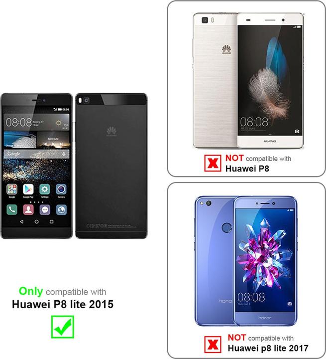 Actual product image Cadorabo Display protection glass (1 Piece, Huawei P8 Lite)