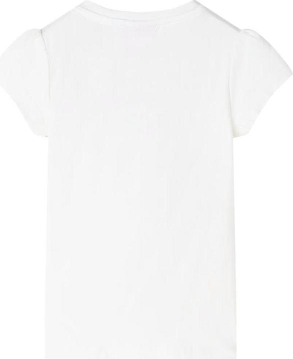 Actual product image VidaXL Children's T-shirt ecru 116,Material: 95 % cotton. 5 (116)
