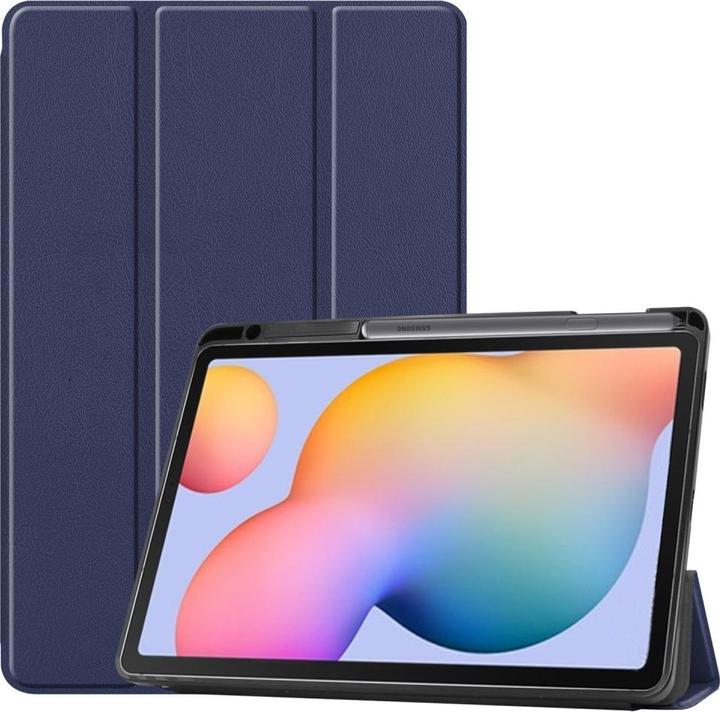 Produktbild Cover-Discount Galaxy Tab S6 Lite - Tri-fold Smart Leder Case dunkelblau (Galaxy Tab S6 Lite 10.4 (2020))