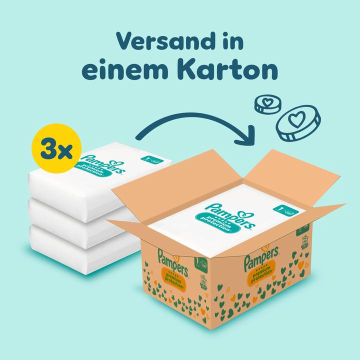 Actual product image Pampers Premium Protection (Size 1, Monthly box, 180 Piece)