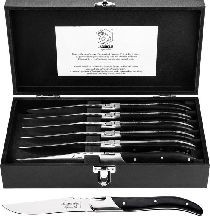 Laguiole Steak Messer Luxuslinie - 6 -Stück (6 Stück, Messer)