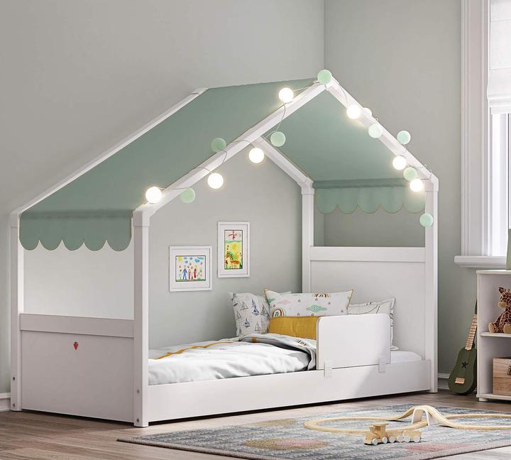 Produktbild Cilek Hausbett Montes White mit Seitendach (90 x 200 cm)