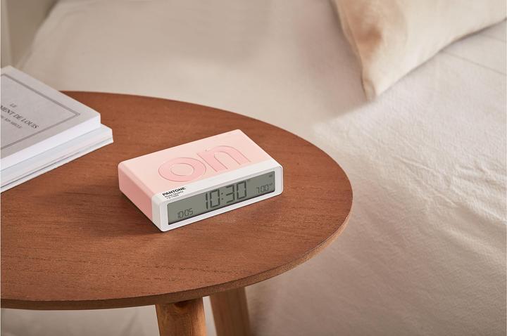Actual product image Lexon Digitalwecker Flip Classic Pantone Rose Quartz
