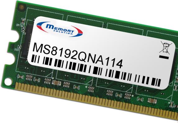 Produktbild Memorysolution Memory Solution MS8192QNA114. RAM-Speicher: 8 GB, Speicherkanäle: Dual. Kompatible Produkte: QNAP...