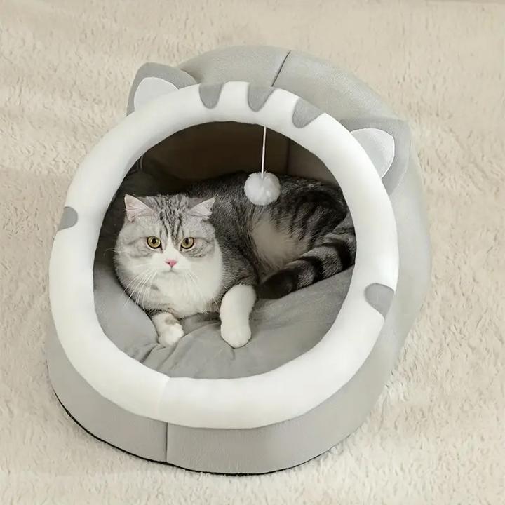 Produktbild Out of the blue Flauschiges Katzenbett, Katzenhaus mit hängenden Spielball (Katze)