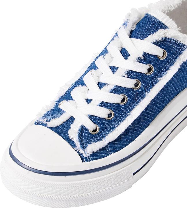Actual product image Joe Browns Frayed Denim Chunky Platform Low-Top Trainers (39)