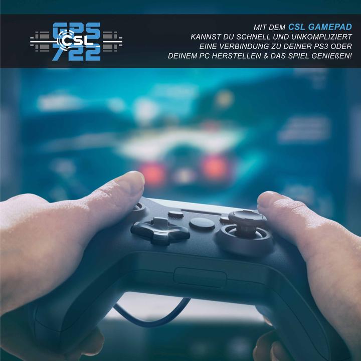 Actual product image CSL Gamepad, gaming controller for PC, PS3, Playstation in Xbox design, high-quality analogue sticks (PC)