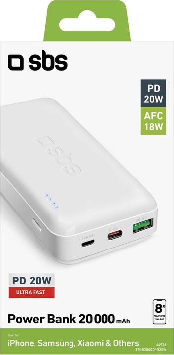 Immagine prodotto SBS Power Bank (20000 mAh, 20 W, 74 Wh)
