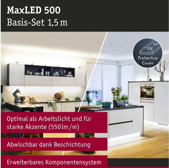Produktbild Paulmann MaxLED 500 Stripe Set (Tageslicht, Weiss, Warmweiss, 150 cm, Indoor)