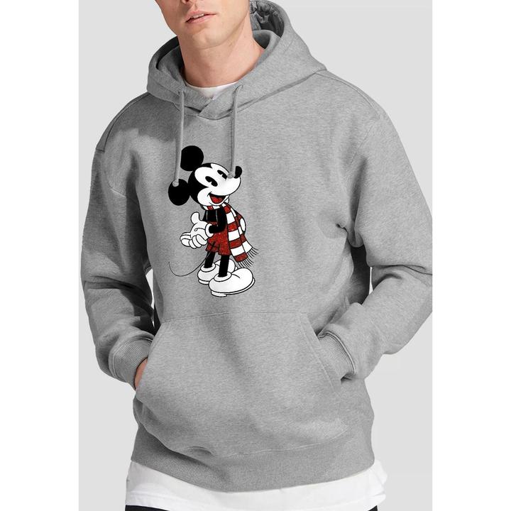 Immagine prodotto Disney Felpa con Cappuccio Natale Topolino Sciarpa Uomo (S)