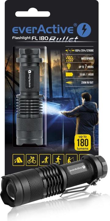 Immagine prodotto Everactive FL-180 Bullet LED - Torcia elettrica (9.40 cm, 200 lm)