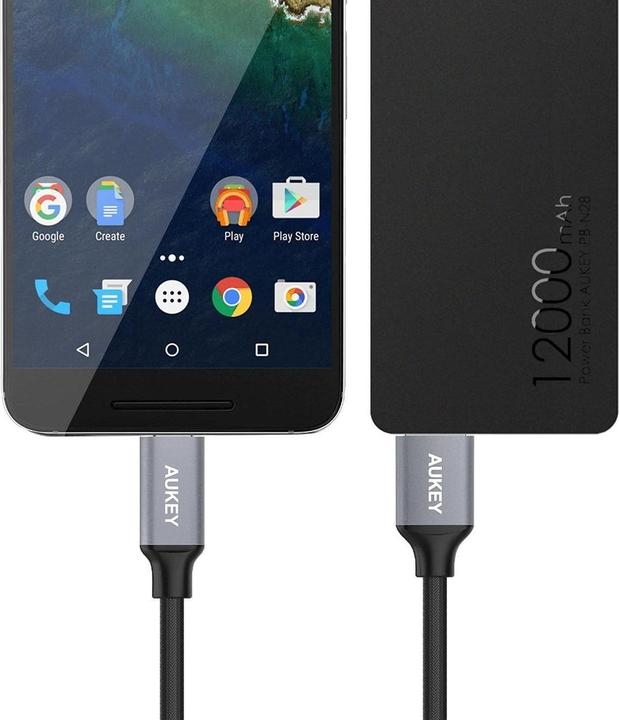 Produktbild Aukey USB A - USB Type-C Nylon (1 m, USB 3.0)