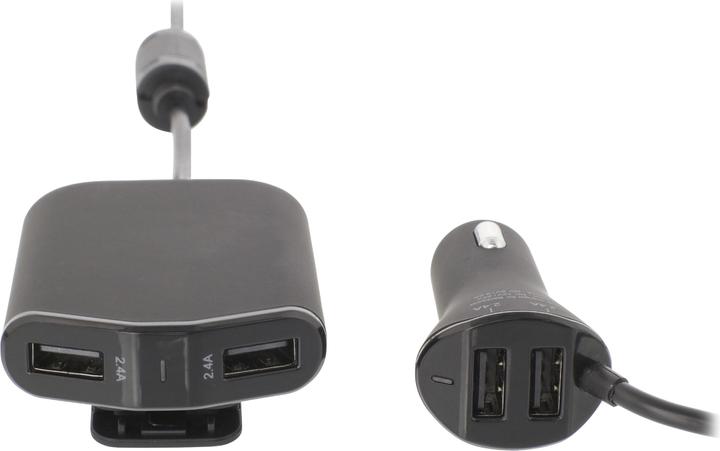 Image du produit Sweex Chargeur de voiture 4 sorties 9.6 A USB noir