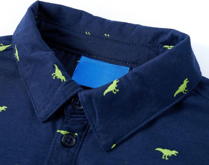 Actual product image VidaXL Children's shirt navy blue 92,Material: 100 % cotton,Colour (92)