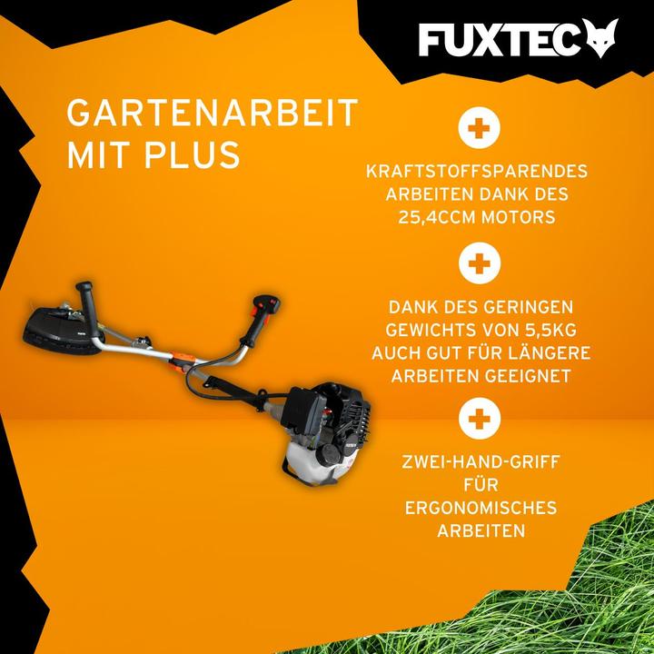 Immagine prodotto Fuxtec FX-MS125 Falce a Motore a 2 Tempi (Filo di taglio, Lama per taglio metalli)