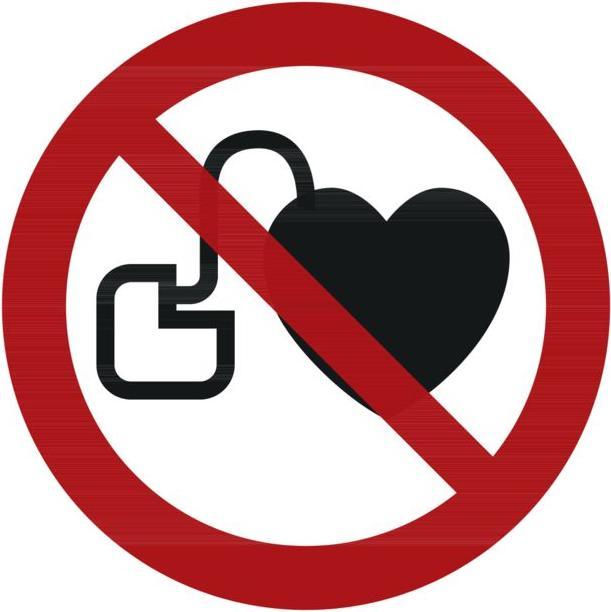 Actual product image Promat Prohibition sign Prohibition for persons with pacemakers