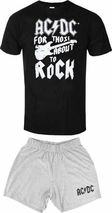 AC/DC Unisex Adult For Those About to Rock Guitar Short Pyjama Set