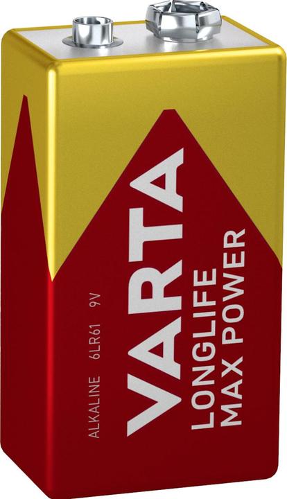 Actual product image Varta Longlife Max Power (1 pcs., 9V Block, 580 mAh)
