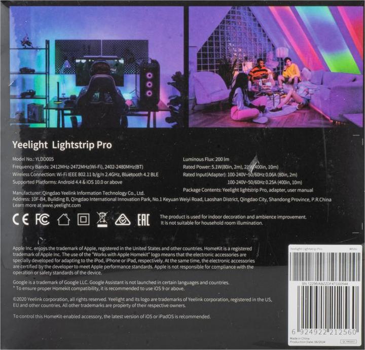 Actual product image Yeelight Lightstrip Pro (Multicoloured, 200 cm, Indoor)