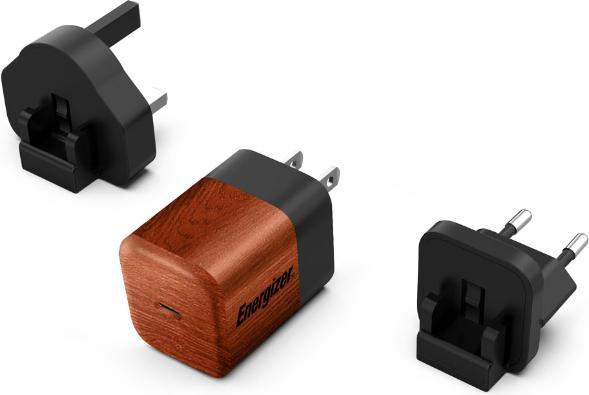 Immagine prodotto Energizer Caricabatterie Power Delivery - 20 W - EU/UK/US, Look in legno (20 W)