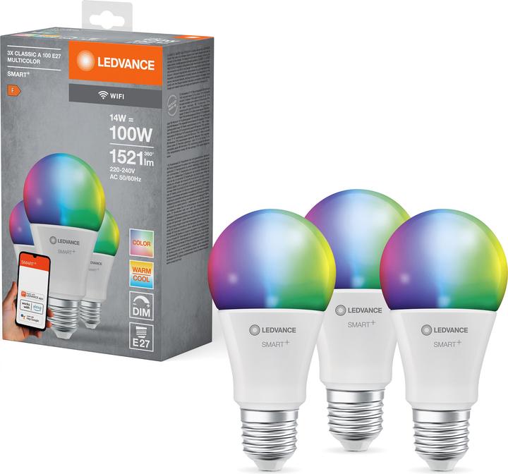 Immagine prodotto Ledvance Smart+ Wifi Classic (E27, 14 W, 1521 lm, 3 x, F)