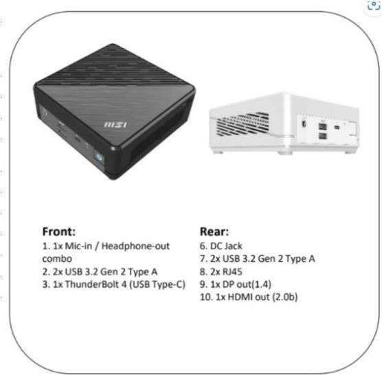 Produktbild MSI 5 12M-004EU (Intel Core i3-1215U, 8 GB, 256 GB, Intel UHD Graphics)