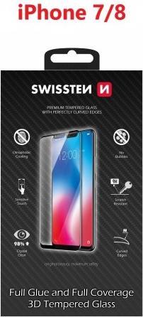 Swissten Ultra Durable 3D Full Glue Glass (1 Stück, Apple iPhone 8, Apple iPhone 7)
