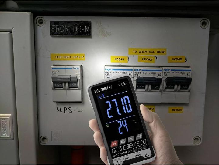 Immagine prodotto Voltcraft VC33 Multimetro portatile calibrato (ISO) digitale Display (conteggi): 5999 (CAT III 600V)