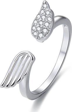 Beneto Silver open ring with AGG336 zircons - Circuit: 56 mm (L) (56)