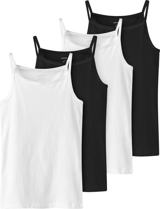 Name it Nkfstrap Top 4p Black White Solid Noos