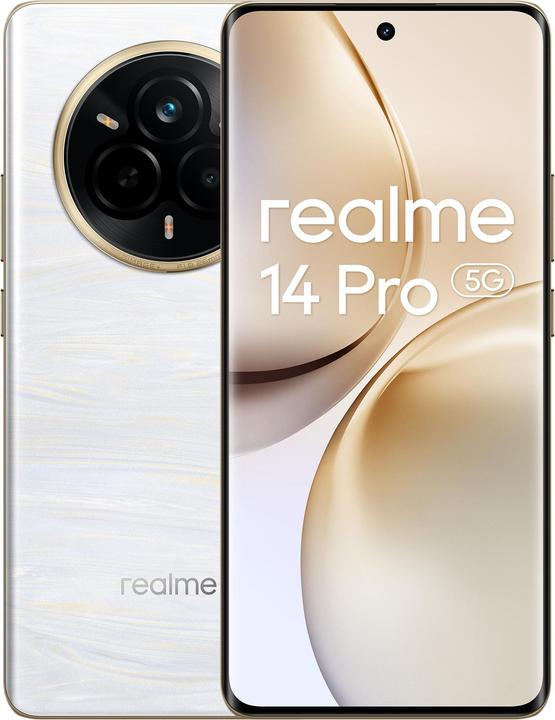 Image du produit realme 14 Pro (256 Go, Blanc nacré, 6.77", Double SIM, 50 Mpx, 5G)
