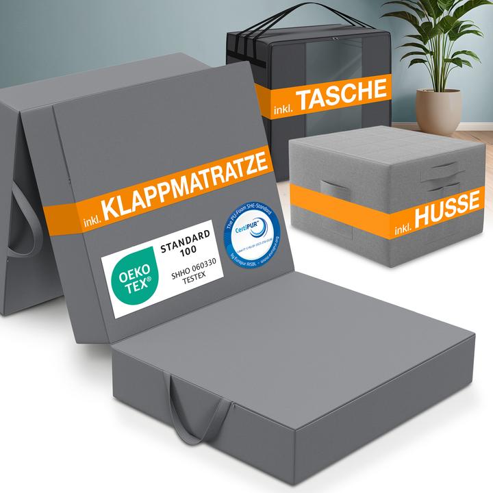 Produktbild Bestschlaf Klappmatratze inkl. Husse & Transporttasche (90 x 200 cm, Schaumstoffkern)
