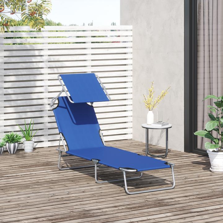 Produktbild Outsunny Sonnenliege mit Sonnenschutz (187 cm)