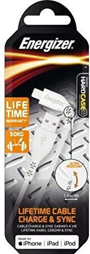 Actual product image Energizer Lifetime USB Lightning Cable Charge & Sync (1.2m) white (1.20 m, USB 2.0)