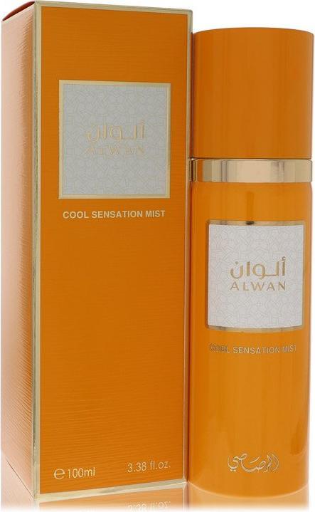 Actual product image Rasasi Alwan Cool Sensation Mist for Unisex 3.38 Oz (Eau de cologne, 100 ml)
