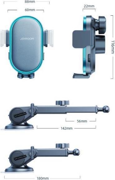 Produktbild Joyroom 15W Dual-Coil Wireless Car Charger Holder