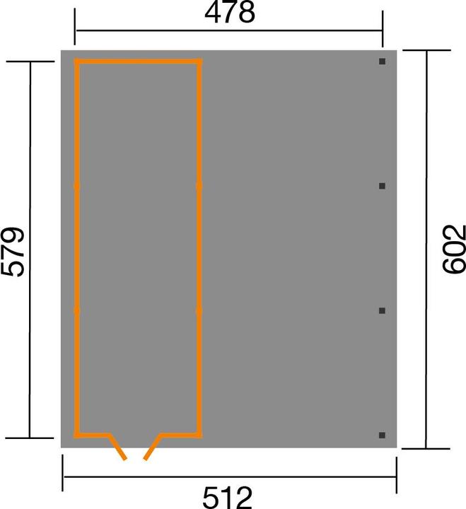 Actual product image Weka Holzbau Carport 607 size 3, incl. XXL equipment room