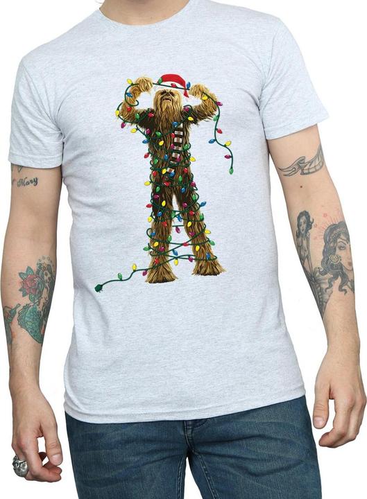 Produktbild Star Wars Chewbacca Christmas Lights TShirt (XL)