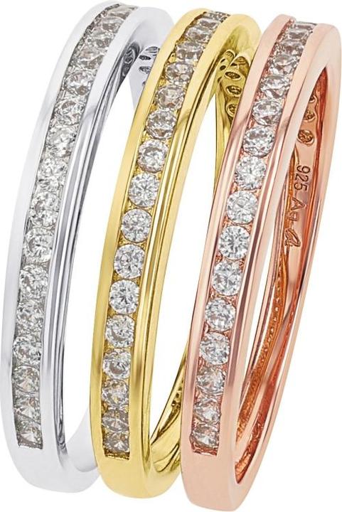 Image du produit Amor Ringe für Damen, 925 Sterling Silber, Zirkonia synth. (60, Argent 925)