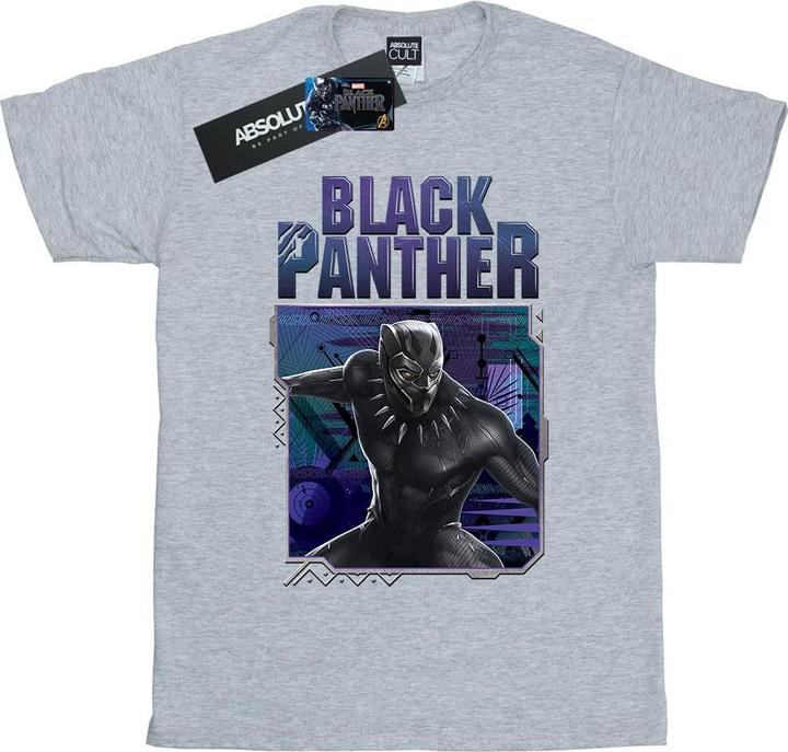 Actual product image Mens Black Panther Tech Badge T-Shirt (L)