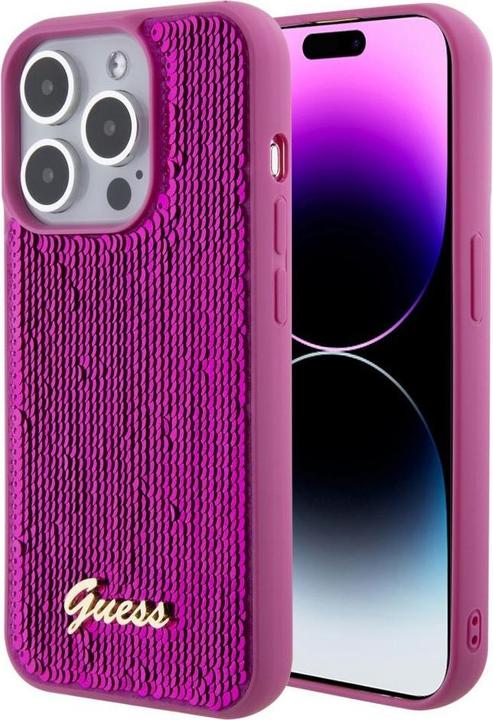 Produktbild Guess iPhone 15 Sequin Script Logo Case (Apple iPhone 15)
