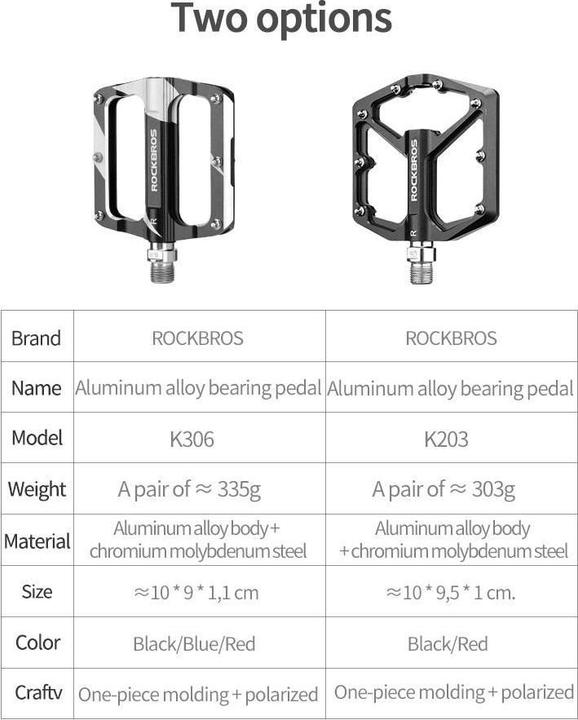 Produktbild Rockbros K203-BK bicycle pedal set - black