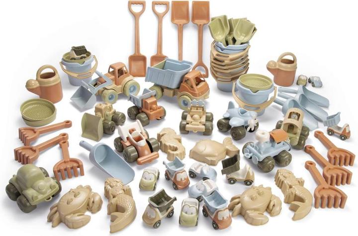 dantoy Sand toys set with vehicles, kindergarten, 62 pieces