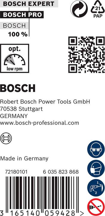 Image du produit Bosch Professional Zubehör Foret d'installation PRO Wood HSS, 10 x 87 x 400 mm (8 mm)