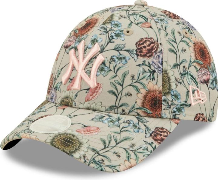 New Era 9Forty Damen Cap - Floral New York Yankees Stone