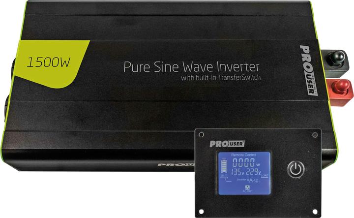 Actual product image ProUser Inverter PSI1500TX 1500W 12V - 230 V/AC incl. remote control, USV function, mains priority
