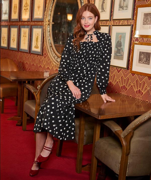 Produktbild Joe Browns Tie-Neck Polka Dot Midi Dress (40)