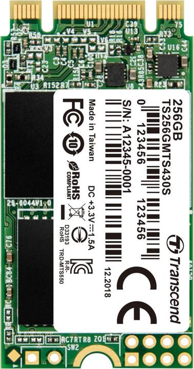 Actual product image Transcend 430S (256 GB, M.2 2242)