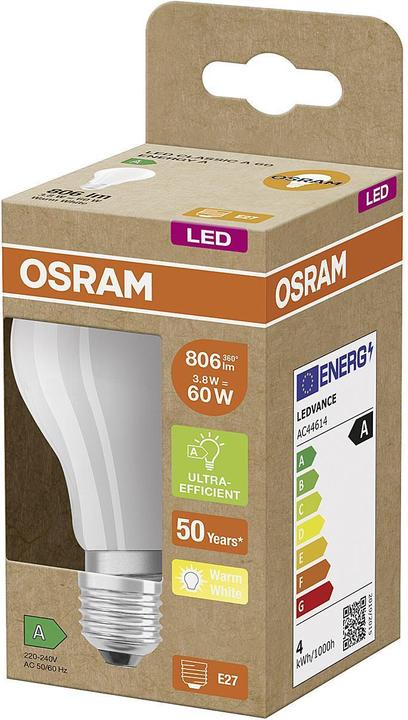 Image du produit Osram Filament Led Classic A (E27, 4 W, 840 lm, 1 x, A)